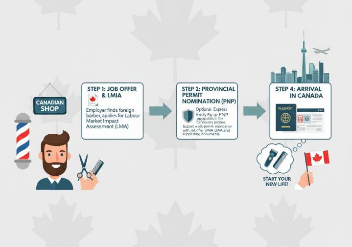 visa sponsorship process in canada for barber job